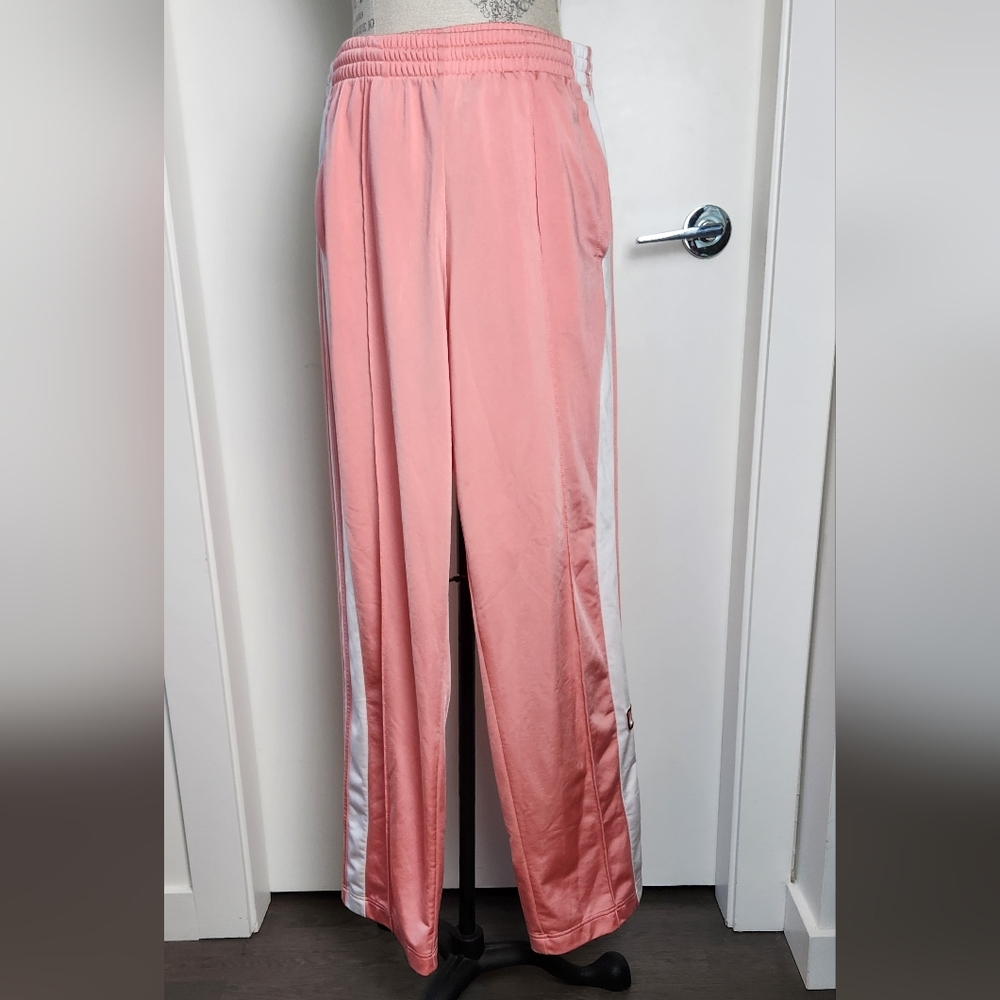 adidas Pink and White Snap-Front Track Pants - Picture 2 of 12